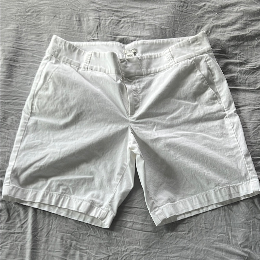 J Crew Factory White Chino Shorts